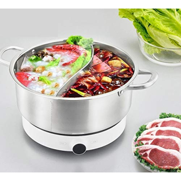 Laotesi 30cm Hot Pot with Divider for Induction Stoves