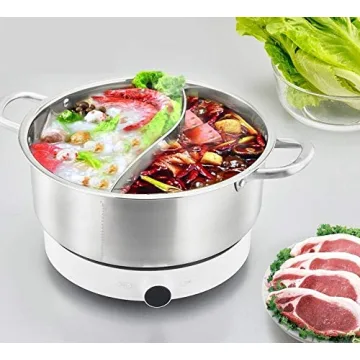 Laotesi 30cm Hot Pot with Divider for Induction Stoves