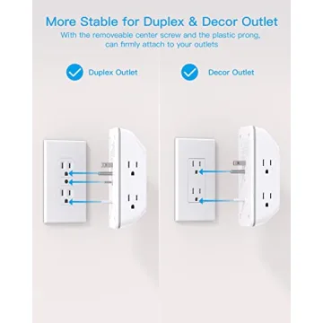 Smart Outlet Extender & USB Charger with Night Light