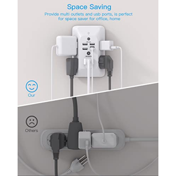 Smart Outlet Extender & USB Charger with Night Light