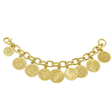 Ben-Amun 24k Gold Bracelet with Vintage French Coins