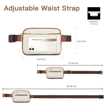 Telena Vegan Leather Fanny Pack Women Adjustable Crossbody Bag