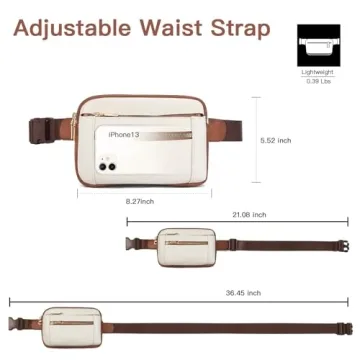 Telena Vegan Leather Fanny Pack Women Adjustable Crossbody Bag