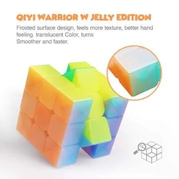 D-FantiX QY Toys Warrior W 3x3 Speed Cube Jelly 3x3x3 Magic Cube Puzzles Transparent Pastel Color
