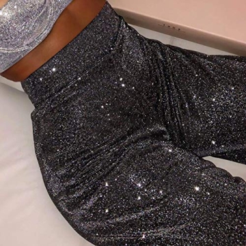 Buy Velius Women's Sparkly Wide Leg Pants for Parties
