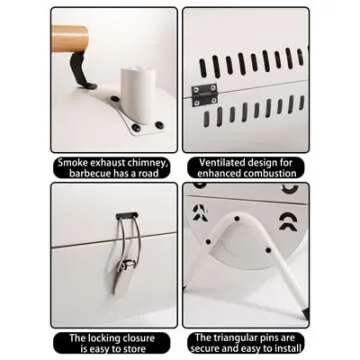 Compact Portable Charcoal Grill for Outdoor Cooking