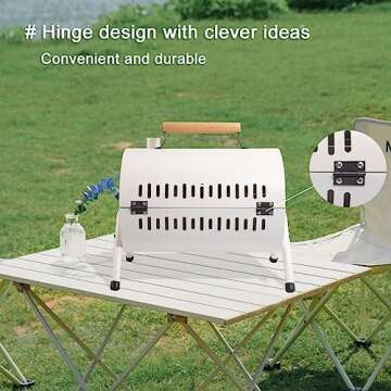 Compact Portable Charcoal Grill for Outdoor Cooking