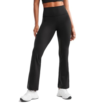 CRZ YOGA Women's Butterluxe Black Flare Pants - High Waist Bootcut with Pocket
