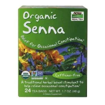 Senna Tea - 24 pk by Now Foods (Pack of 6) - Herbal Digestive Aid for Wellness