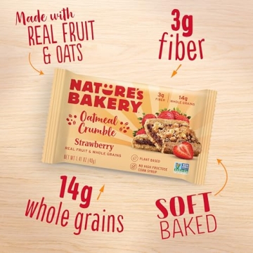 Vegan Strawberry Oatmeal Crumble Bars by Nature's Bakery