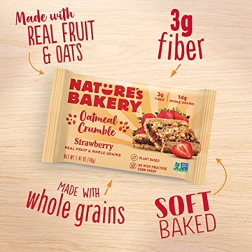 Vegan Strawberry Oatmeal Crumble Bars by Nature's Bakery