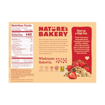 Vegan Strawberry Oatmeal Crumble Bars by Nature's Bakery