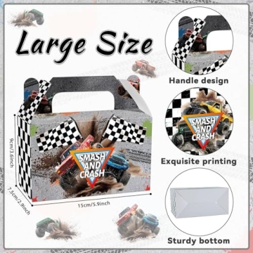 Monster Truck Treat Boxes for Birthday Party Decorations