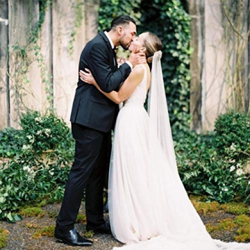 Exquisite Unicra Bride Wedding Veil Cathedral Tulle 118"