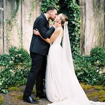 Exquisite Unicra Bride Wedding Veil Cathedral Tulle 118"