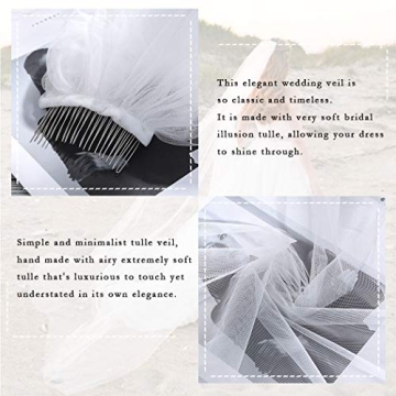 Exquisite Unicra Bride Wedding Veil Cathedral Tulle 118"