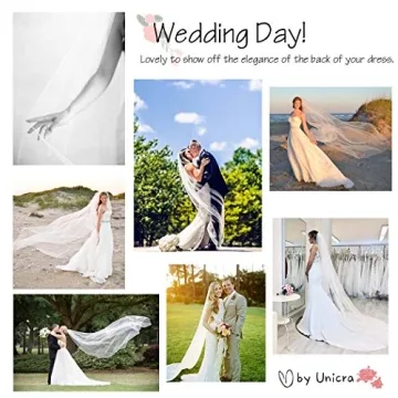 Exquisite Unicra Bride Wedding Veil Cathedral Tulle 118"