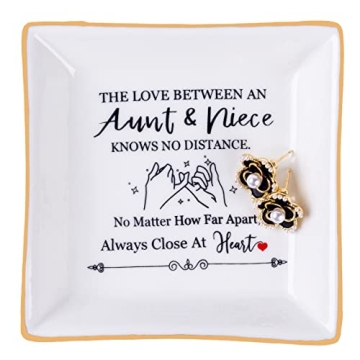 Meaningful Aunt Gifts from Niece: Love Knows No Distance Ring Tray