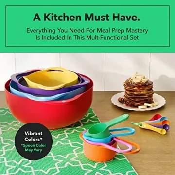 Vremi 13 Piece Mixing Bowl Set - Colorful Kitchen Essentials