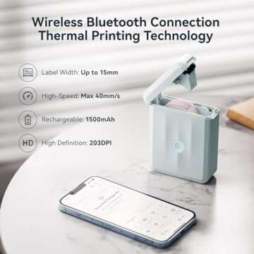 NIIMBOT D110 Mini Label Maker - Portable Bluetooth Printer