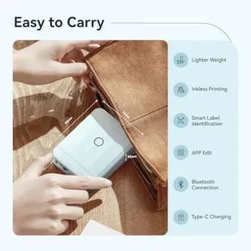 NIIMBOT D110 Mini Label Maker - Portable Bluetooth Printer
