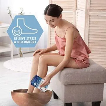 MED PRIDE Epsom Bath Salts 19.2oz, Unscented - Relaxing Foot Bath Soak with Essential Oils- Soothing Muscle Recovery & Relaxation - Soaking Salts