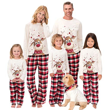 Cute Family Matching Christmas Pajamas Set - Elk Sleepwear for All