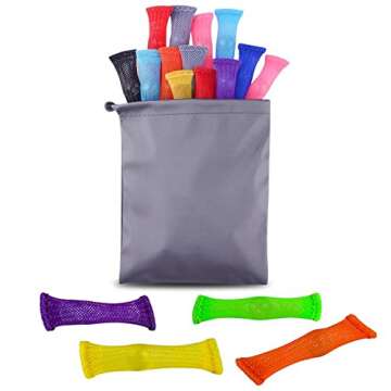 AUSTOR 20 Pieces Fidget Toys Relieve Stress Increase Focus Sensory Marble and Mesh Fidgets for Adult...