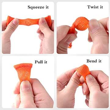 AUSTOR 20 Pieces Fidget Toys Relieve Stress Increase Focus Sensory Marble and Mesh Fidgets for Adults and Children with ADHD ADD OCD Autism, 10 Colors