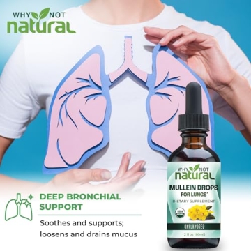 USDA Organic Mullein Drops for Lung Support