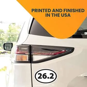 Magnet Me Up: 26.2 Marathon Black Oval Magnet Decal - 4x6 Inches, Automotive Magnet for Car, Truck, SUV - Runner's Pride Car Magnet, Marathoner's Auto Accessories - Show Your Endurance, Made in USA