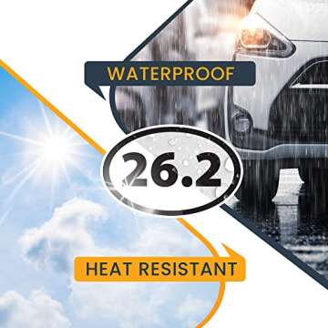 Magnet Me Up: 26.2 Marathon Black Oval Magnet Decal - 4x6 Inches, Automotive Magnet for Car, Truck, SUV - Runner's Pride Car Magnet, Marathoner's Auto Accessories - Show Your Endurance, Made in USA