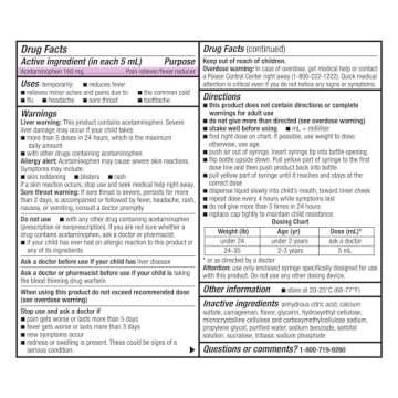 Amazon Basic Care Infants' Pain & Fever Liquid Grapeflavored