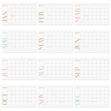 S&O Modern Large Desk Calendar 2025-2026 for Productivity