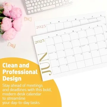 S&O Modern Large Desk Calendar 2025-2026 for Productivity