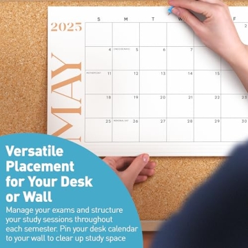 S&O Modern Large Desk Calendar 2025-2026 for Productivity