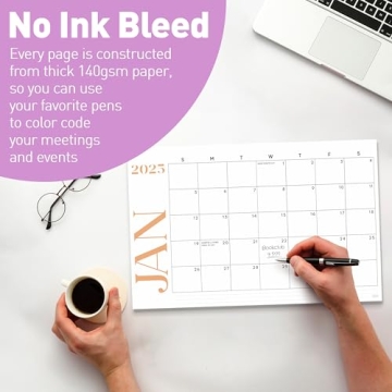 S&O Modern Large Desk Calendar 2025-2026 for Productivity