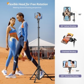 Aureday 62" Phone Tripod Set for Content Creators
