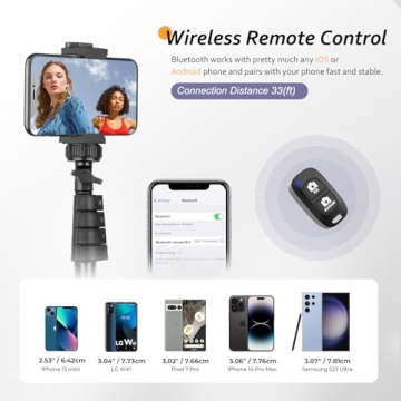 Aureday 62" Phone Tripod Set for Content Creators