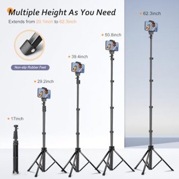 Aureday 62" Phone Tripod Set for Content Creators