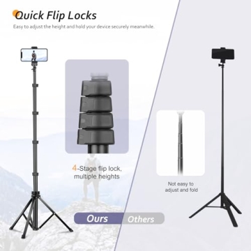Aureday 62" Phone Tripod Set for Content Creators