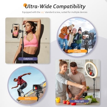 Aureday 62" Phone Tripod Set for Content Creators