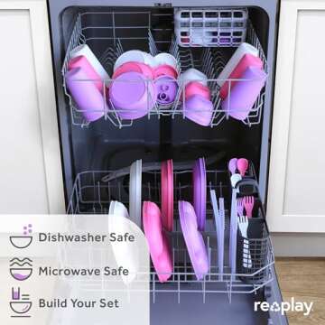 Re-Play Made in USA 10 Oz. Sippy Cups for Toddlers, Pack of 4 - Reusable Spill Proof Cups for Kids, Dishwasher/Microwave Safe - Hard Spout Sippy Cups for Toddlers 3.13" x 6.25", Mermaid