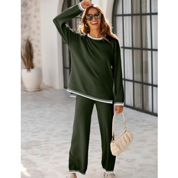 Lentta Women's 2 Piece Knitted Lounge Set for Comfort