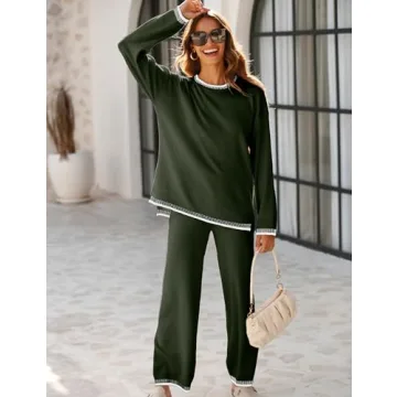 Lentta Women's 2 Piece Knitted Lounge Set for Comfort