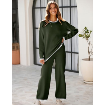 Lentta Women's 2 Piece Knitted Lounge Set for Comfort