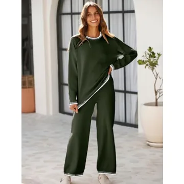 Lentta Women's 2 Piece Knitted Lounge Set for Comfort