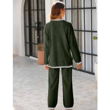 Lentta Women's 2 Piece Knitted Lounge Set for Comfort