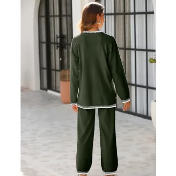 Lentta Women's 2 Piece Knitted Lounge Set for Comfort