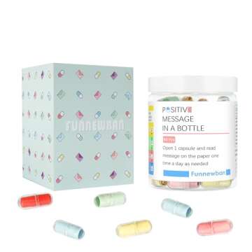Funnewban Positive Affirmations Gifts for Women 60 Positive Messages in a Bottle, Stress Relief Gift...